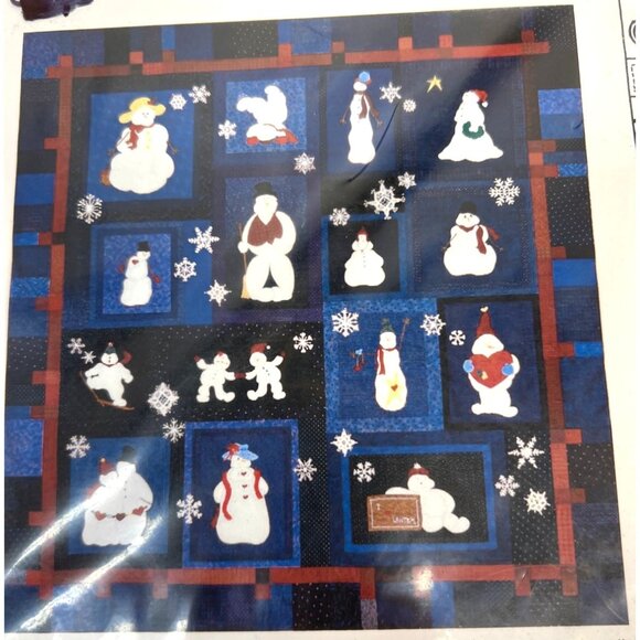 Snow Friends Quilt Pattern P-53 By Nancy H. Barrett With Needle & Thread 84"x90" - Picture 2 of 3